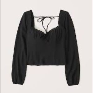 Abercrombie Long-Sleeve Sweetheart Top